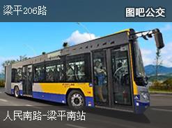 重庆梁平206路下行公交线路
