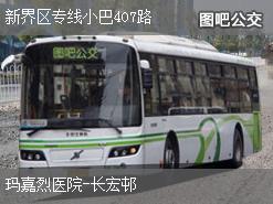 香港新界区专线小巴407路下行公交线路