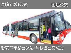 深圳高峰专线103路下行公交线路